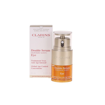 Clarin Skincare Set :Double Serum Eye + Mascara 4D N° 01 + Mascara + Pouch